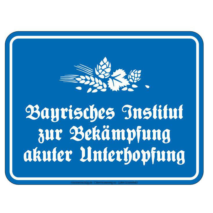 Schild-Unterhopfung