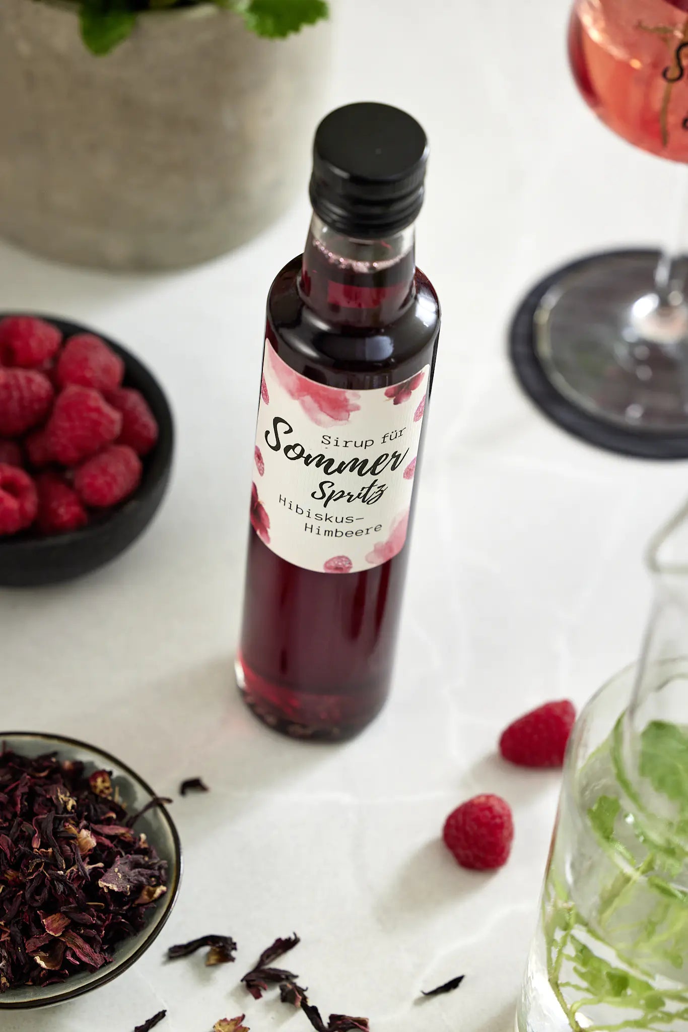 Sommer-Spritz-Sirup &quot;Hibiskus &amp; Himbeere&quot;