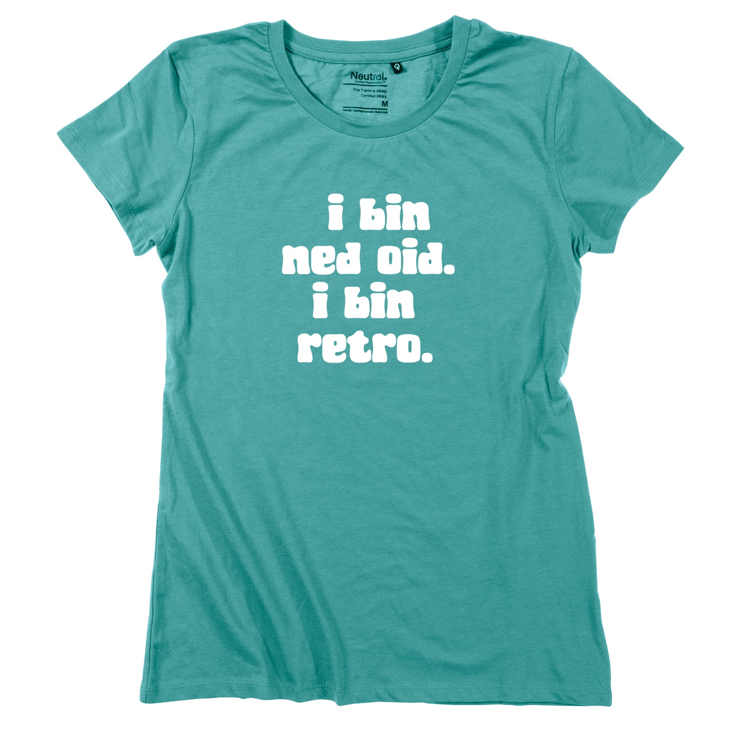 damen-shirt-i-bin-ned-oid-i-bin-retro-petrol