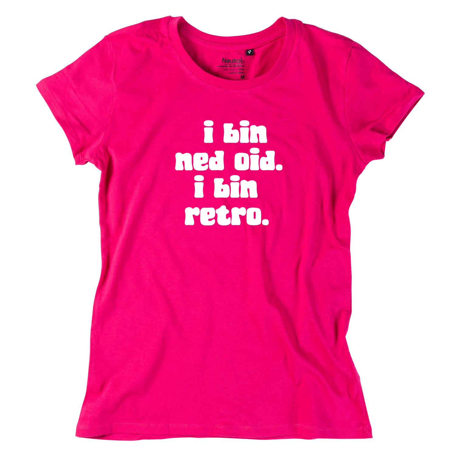 damen-shirt-i-bin-ned-oid-i-bin-retro-pink