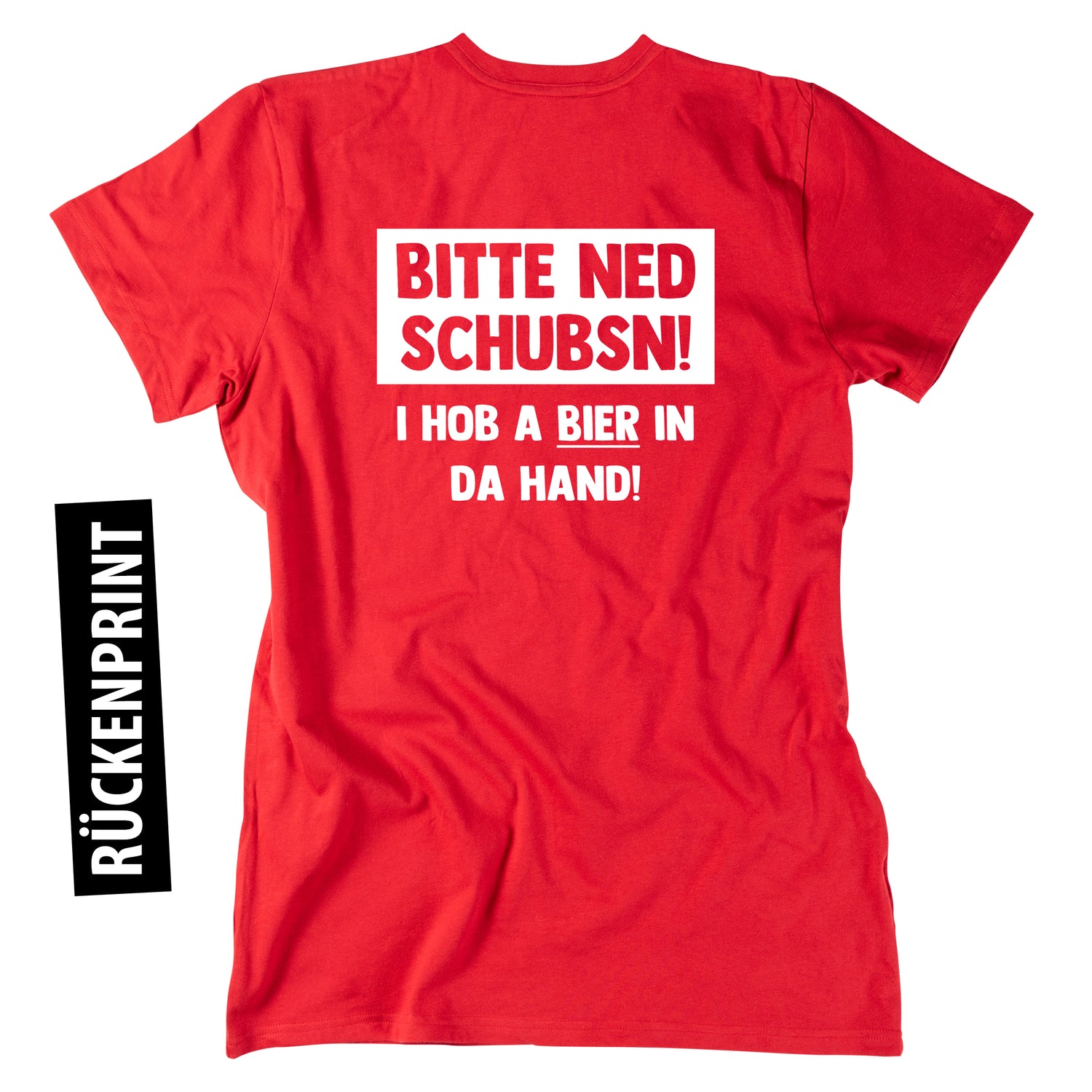 herren-shirt-bitte-ned-schubsn-bier-in-da-hand-rot