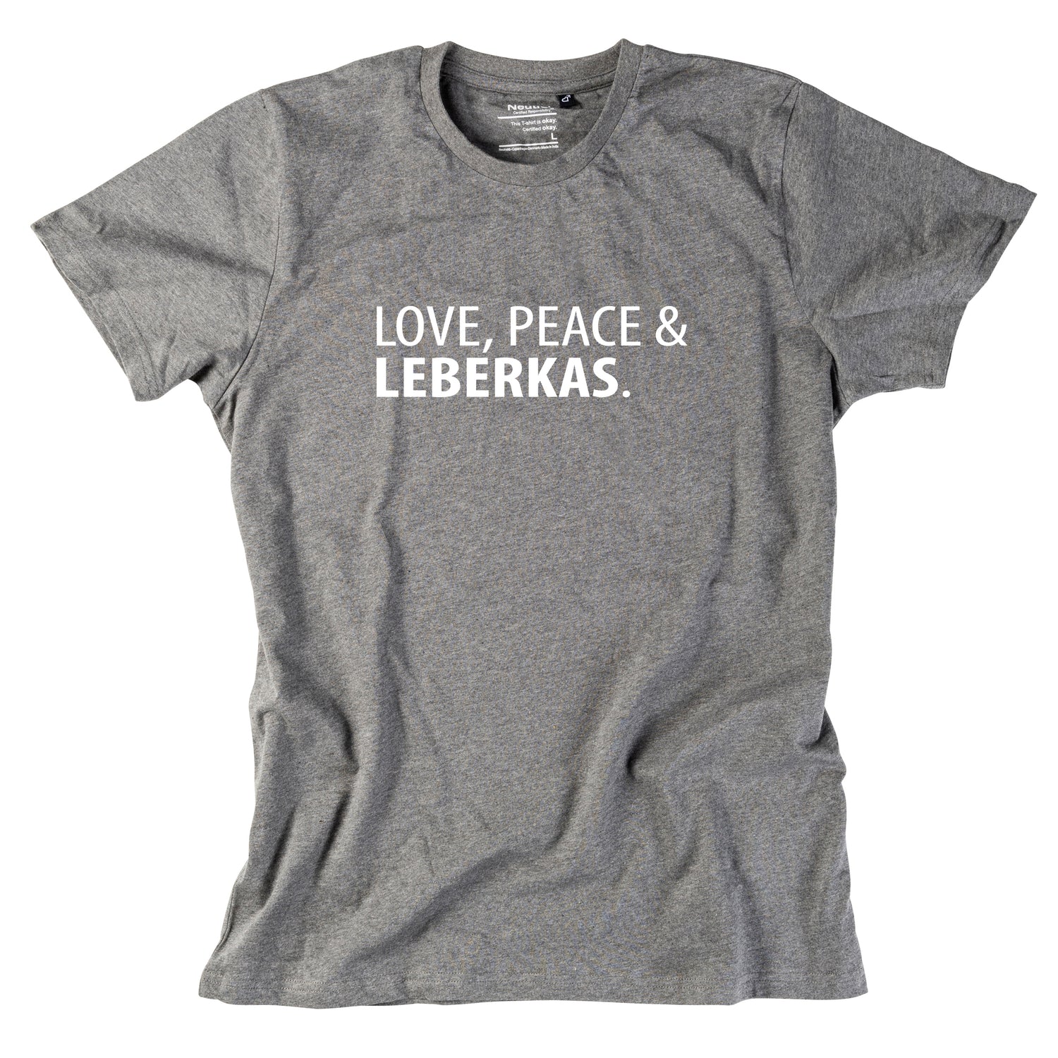 herren-shirt-love-peace-leberkas-grau