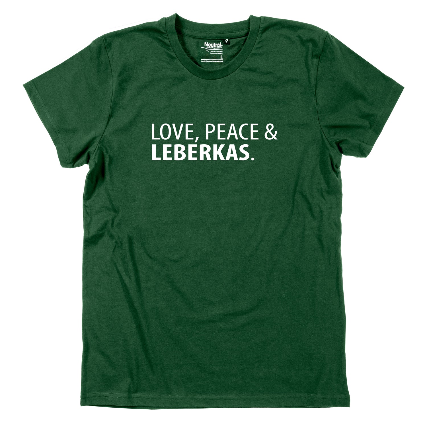 herren-shirt-love-peace-leberkas-gruen