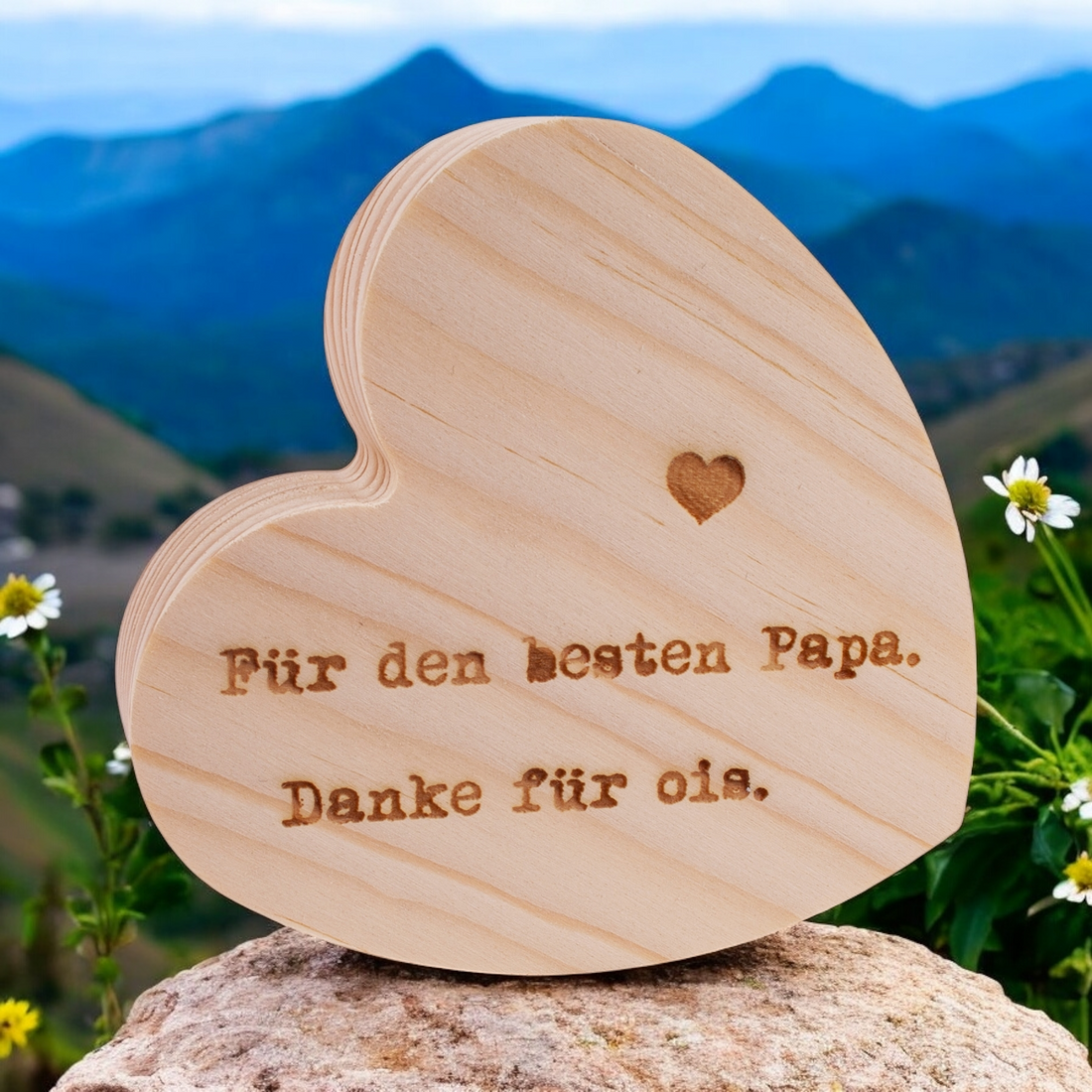 Holzherzerl &quot;Bester Papa&quot;