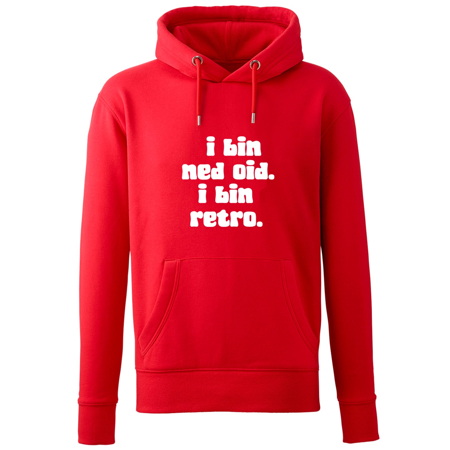 hoodie-i-bin-ned-oid-i-bin-retro-rot