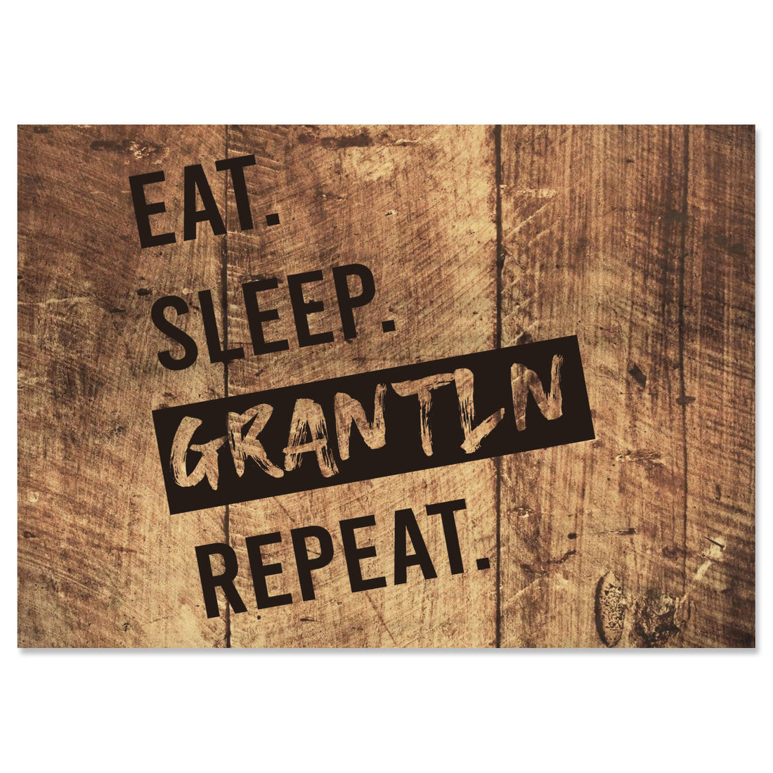 Postkarte &quot;Eat. Sleep. Grantln. Repeat.&quot;