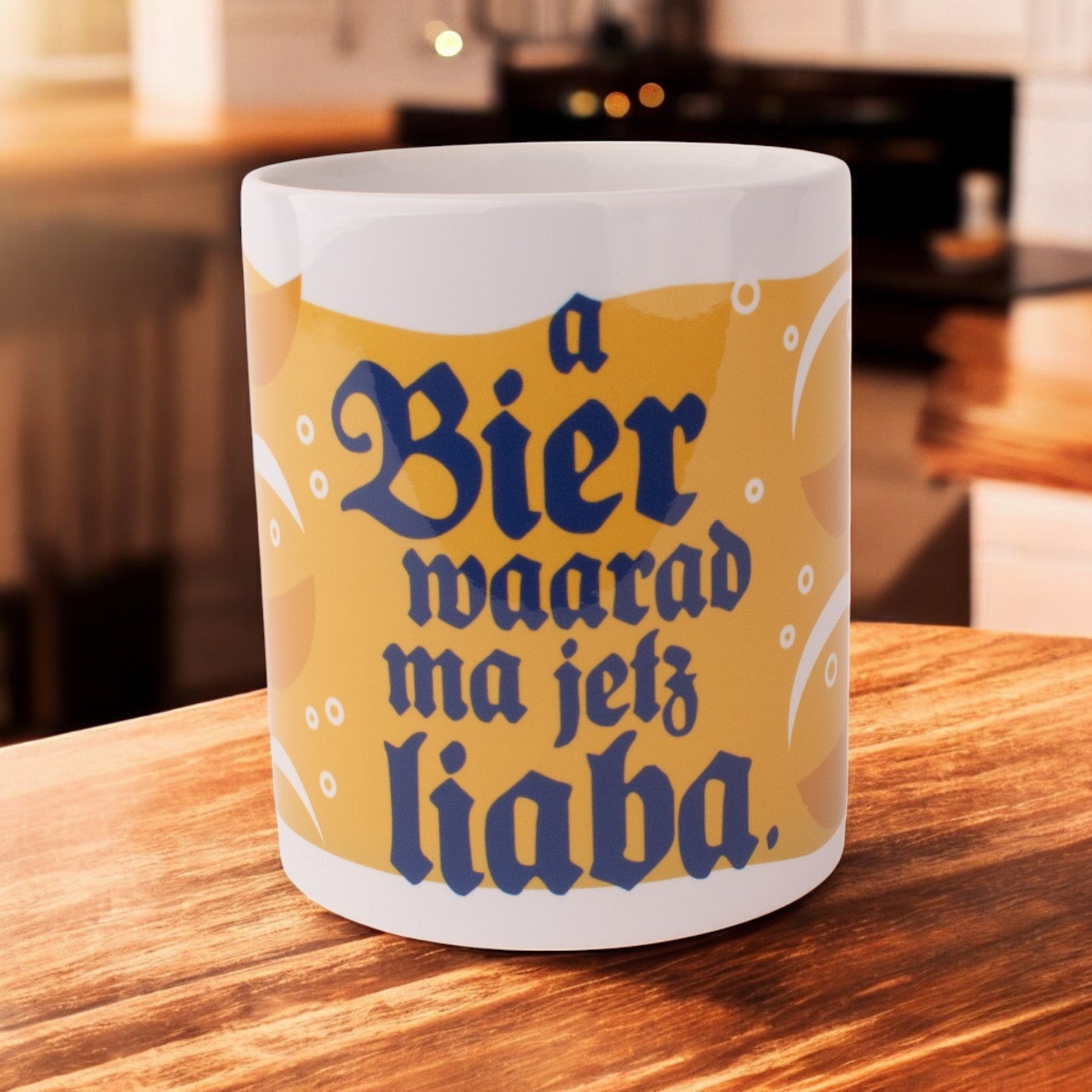 Tasse &quot;a Bier waarad ma jetz liaba&quot;